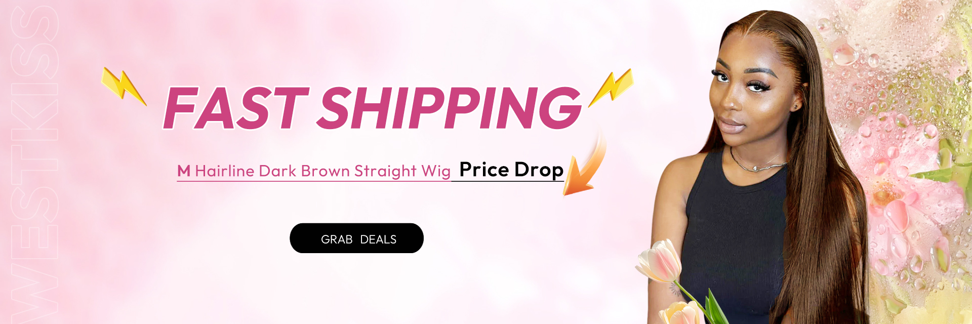 West kiss hair store offers 100% human hair lace wigs on sale