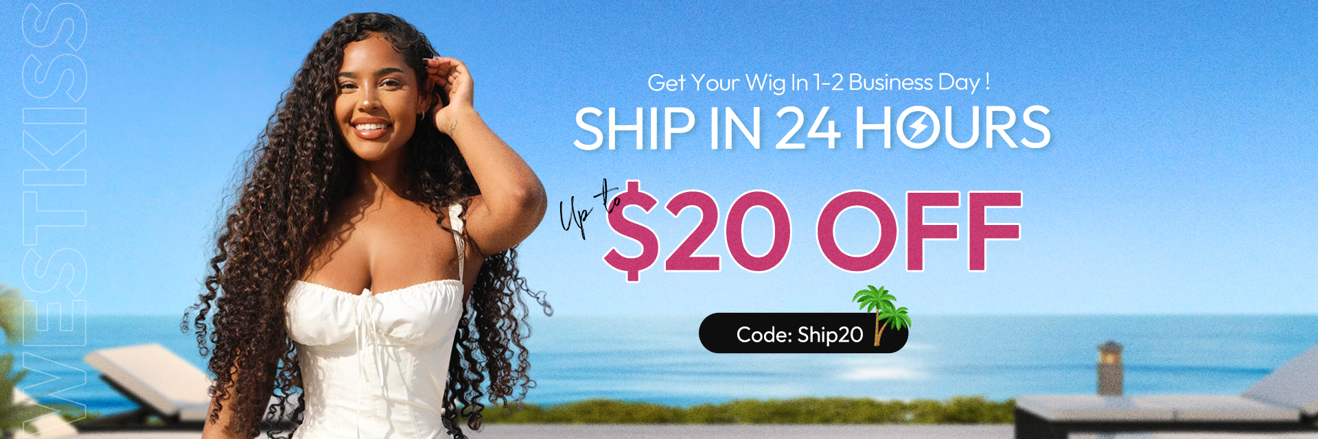 West kiss hair store offers 100% human hair lace wigs on sale