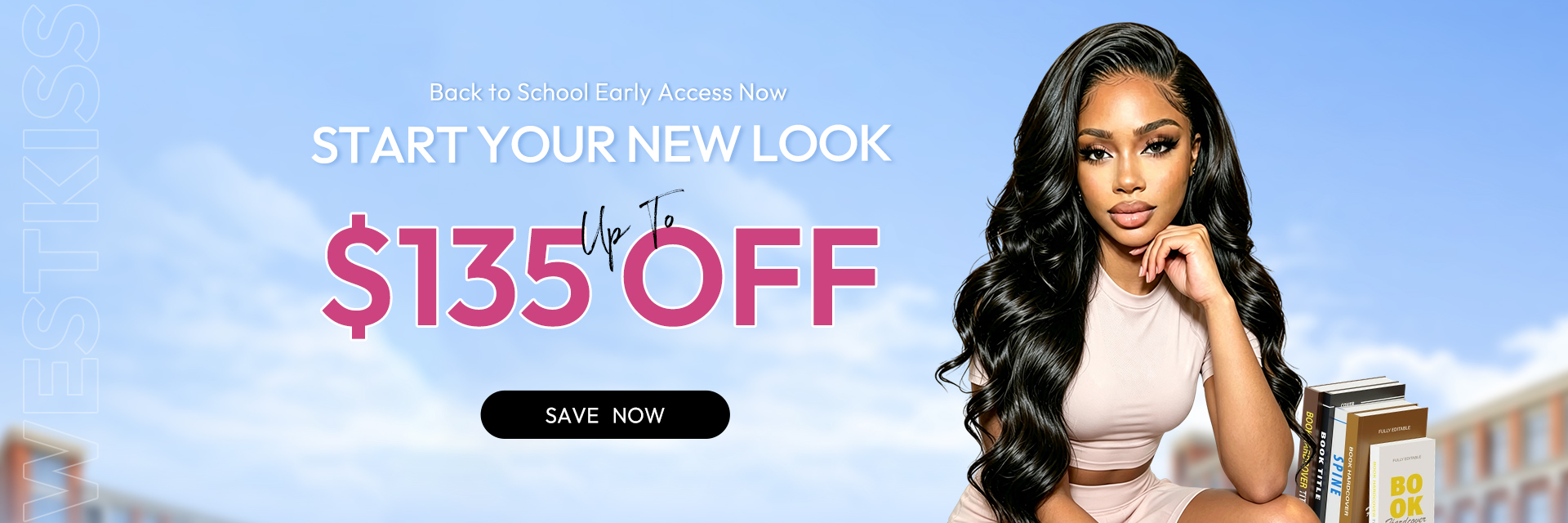 West kiss hair store offers 100% human hair lace wigs on sale