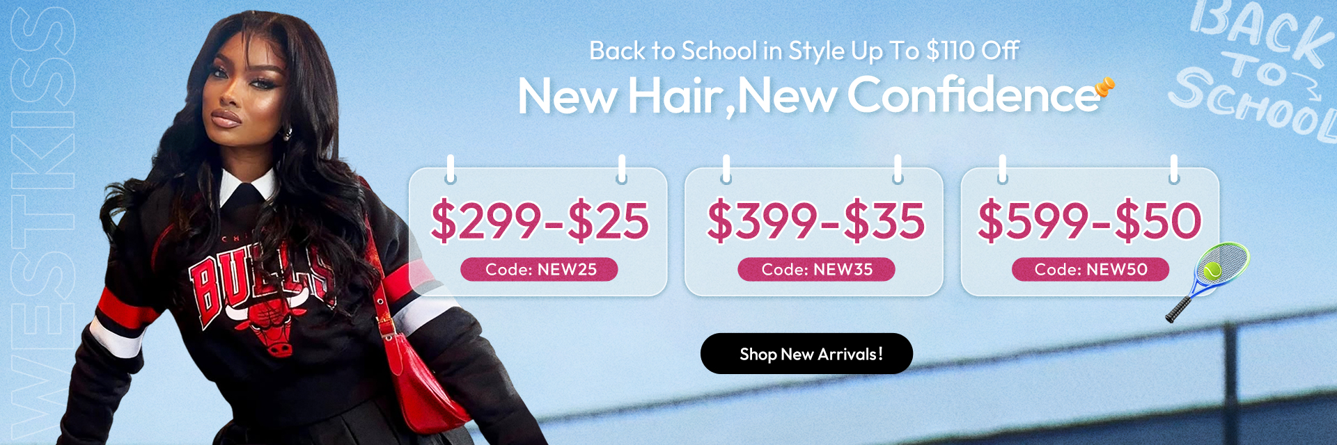 West kiss hair store offers 100% human hair lace wigs on sale
