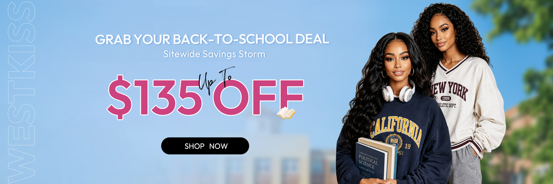 West kiss hair store offers 100% human hair lace wigs on sale