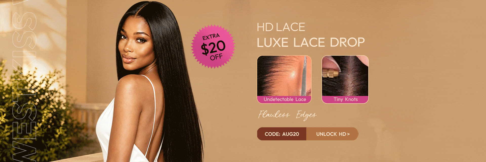 West kiss hair store offers 100% human hair lace wigs on sale