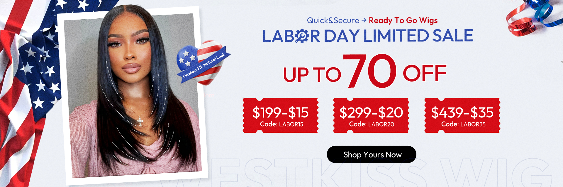 West kiss hair store offers 100% human hair lace wigs on sale