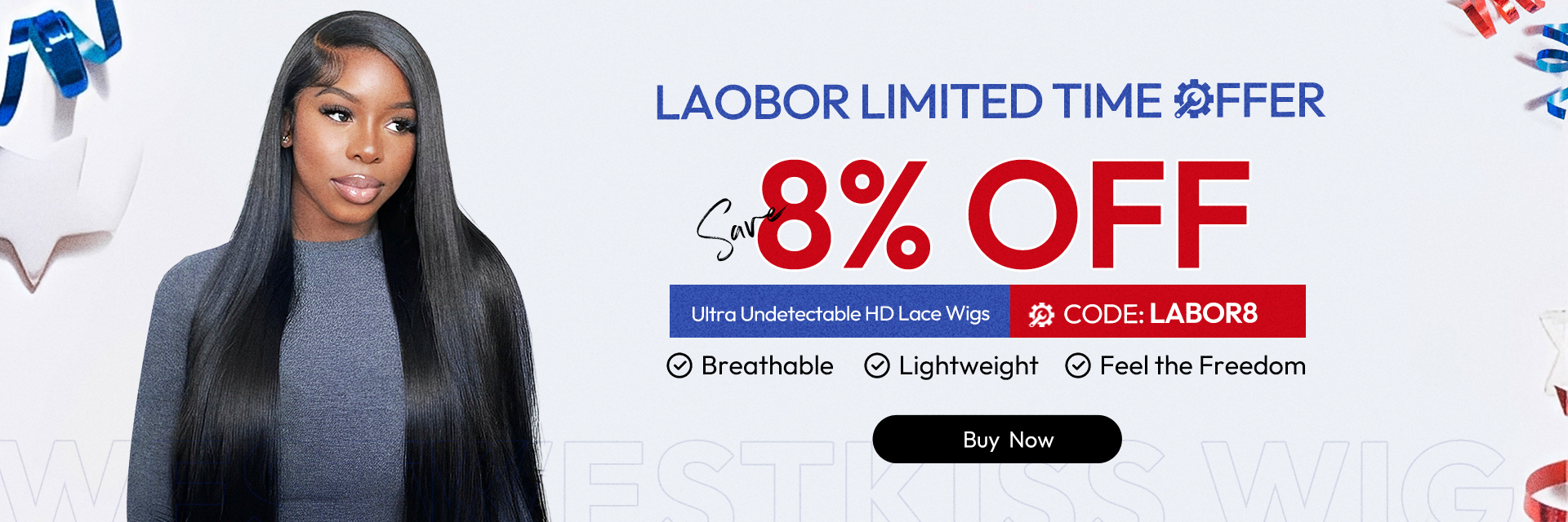 West kiss hair store offers 100% glueless lace wigs on sale