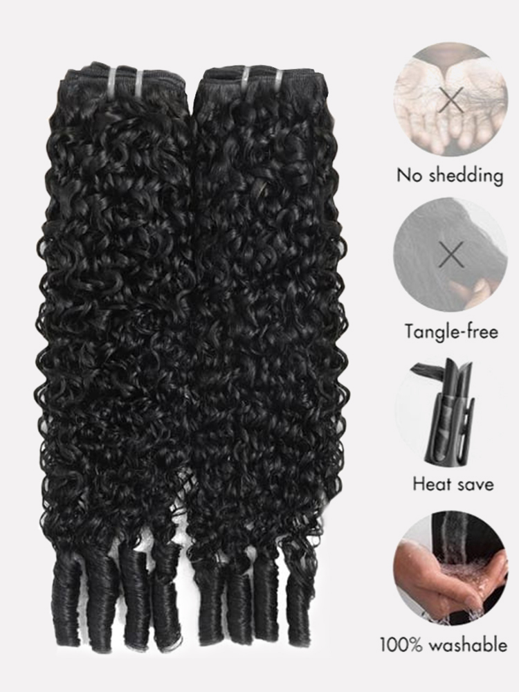 Virgin Human Hair Burmese Curly Bundle