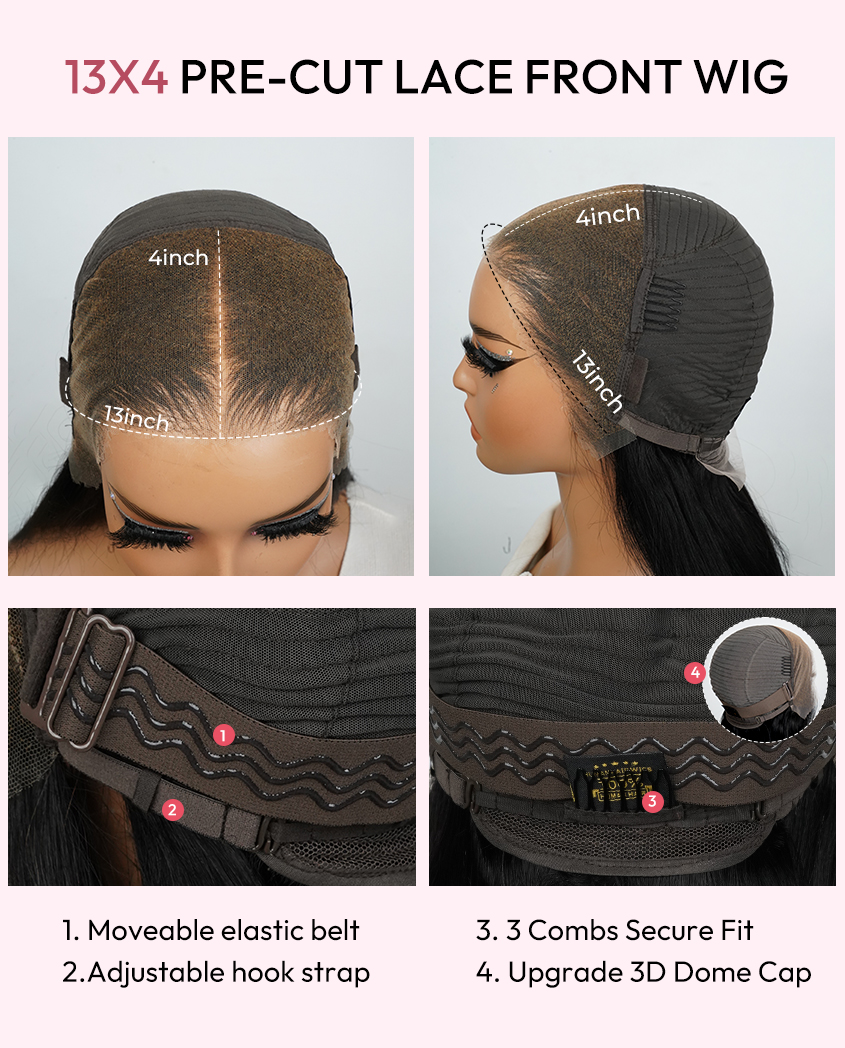 13x4 Pre Cut Lace Front Wig With Water Wave 13x4 Pre Cut Lace Front Wig With Water Wave