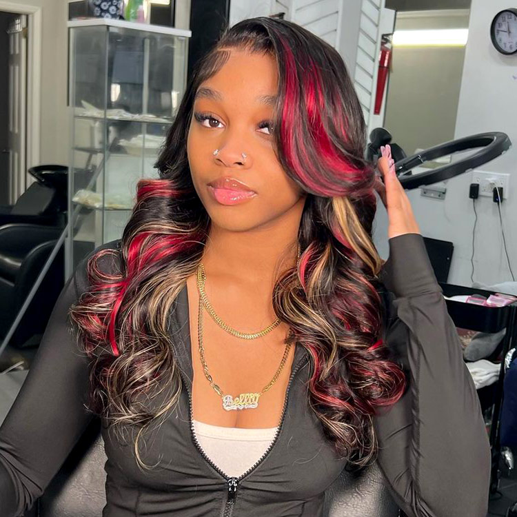 body wave highlight frontal wig body wave highlight frontal wig