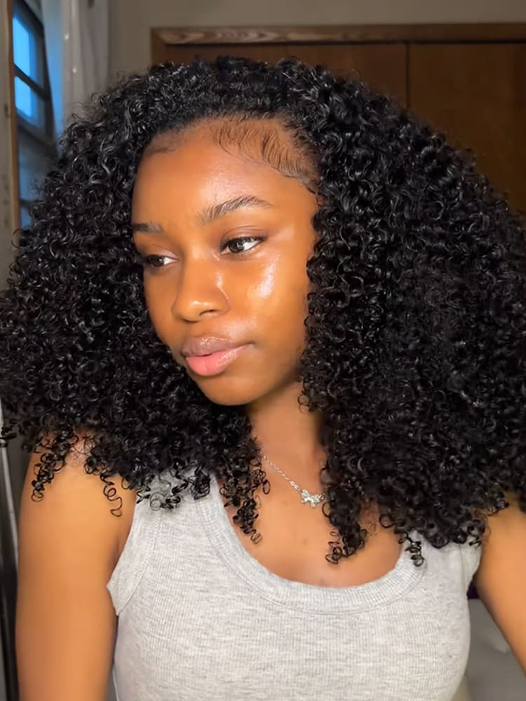 Afro Curly Half Wig With Drawstring Afro Curly Half Wig With Drawstring