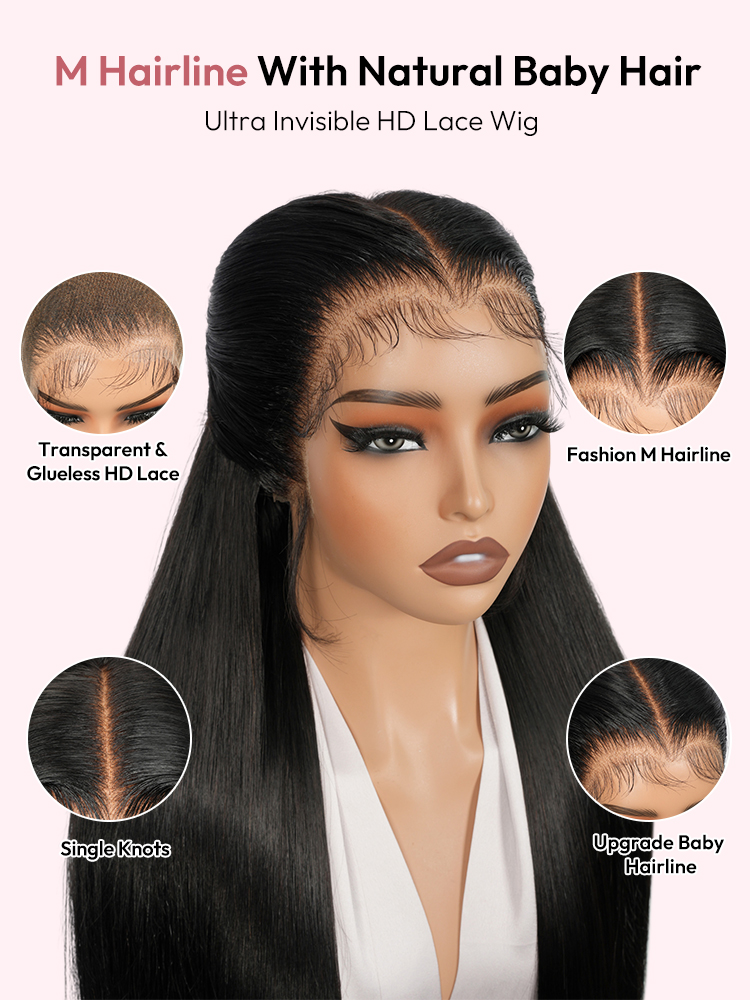 M Hairline With Baby Hair