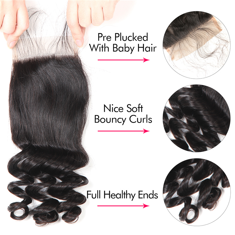 loose wave hair Lace Closure loose wave hair Lace Closure