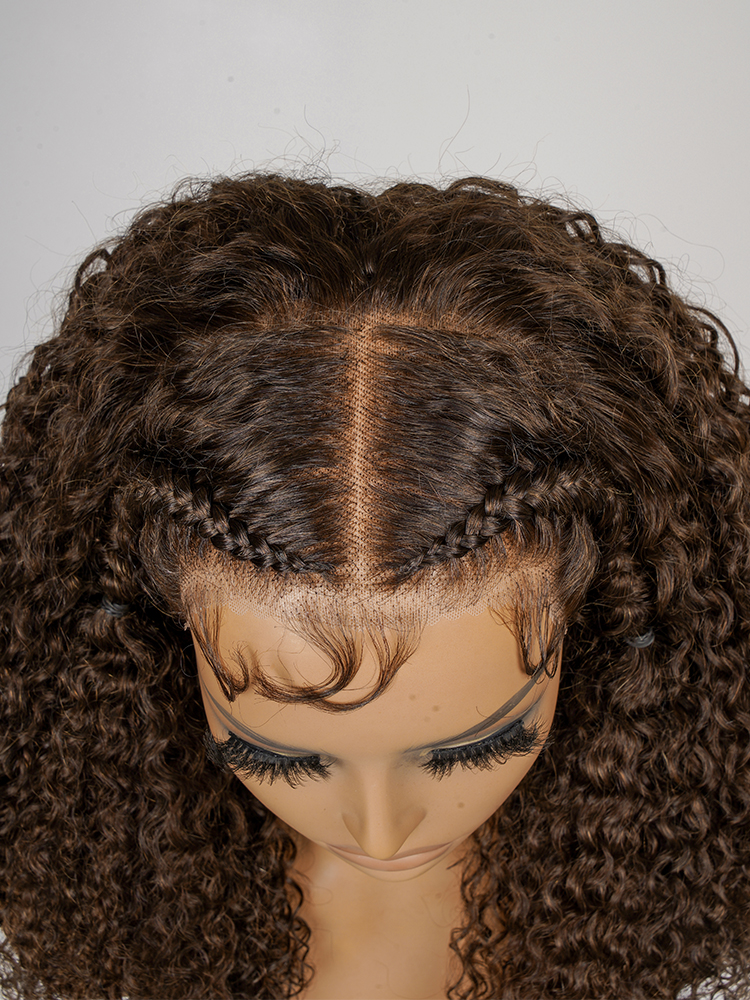 Pre Styled Dark Brown Wig With Curly
