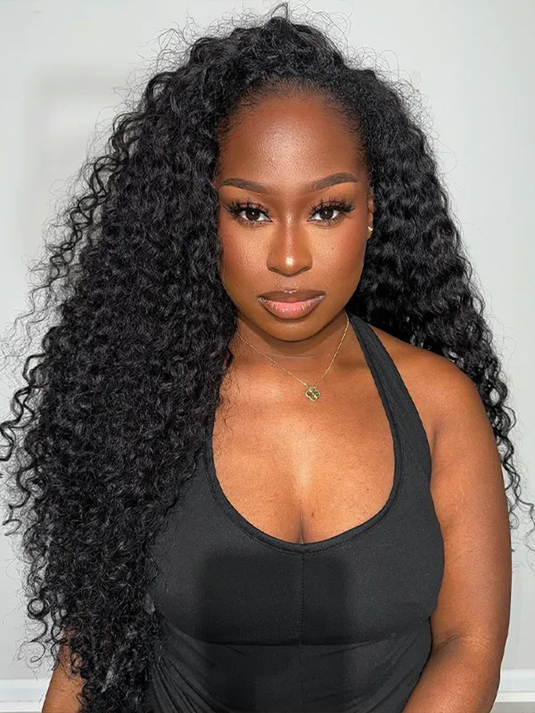 Water Wave Half Wig With Drawstring