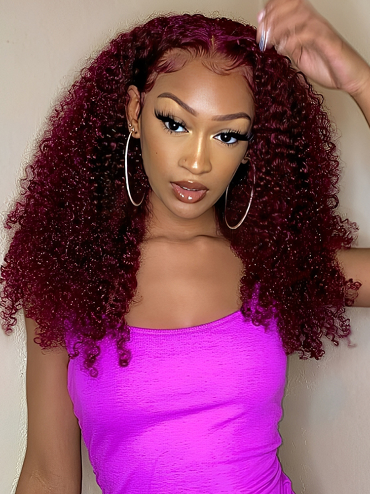 99J Curly Hair Lace Front Wigs 99J Curly Hair Lace Front Wigs