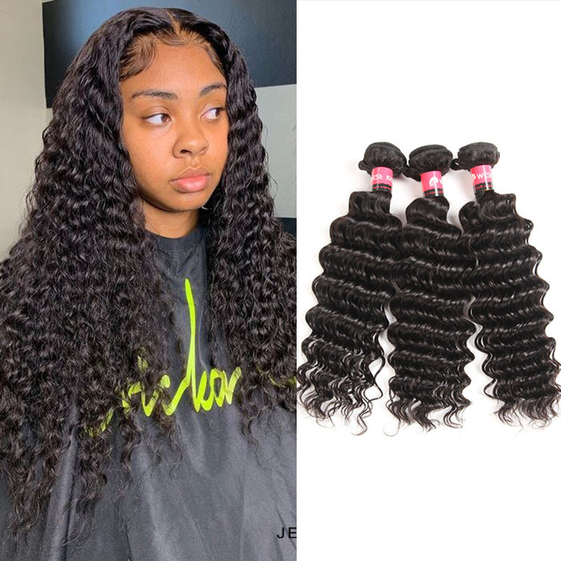 3 Bundles Deep Wave Hair Weaves -West Kiss Hair