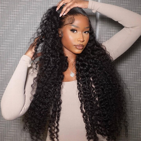 28 - 36inch Long Curly Wigs 13*6 Invisible HD Lace Front Wigs Pre-plucked Human Hair Wigs 
