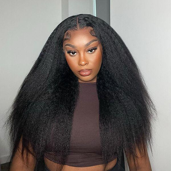 glueless kinky straight wig