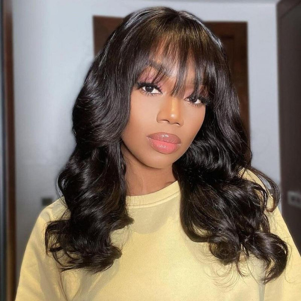 Body Wave Wigs With Bangs