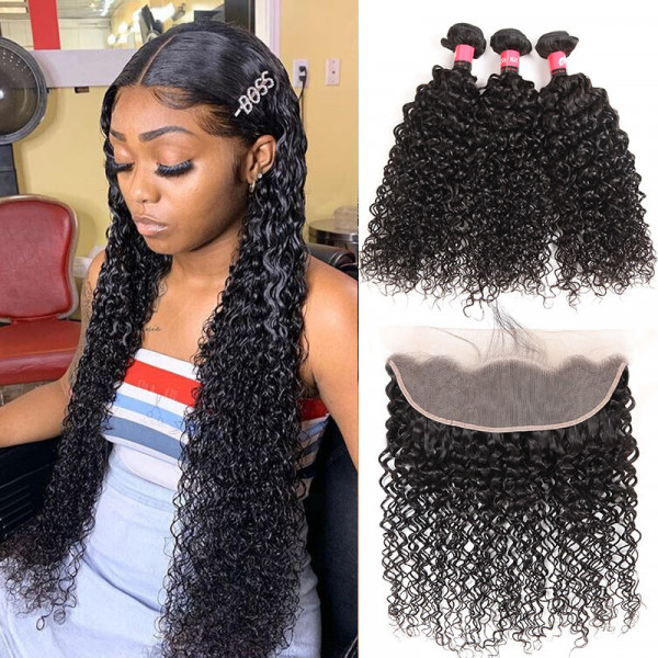 curly hair with frontal