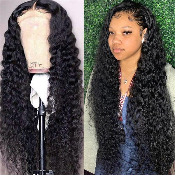 deep wave lace front wig