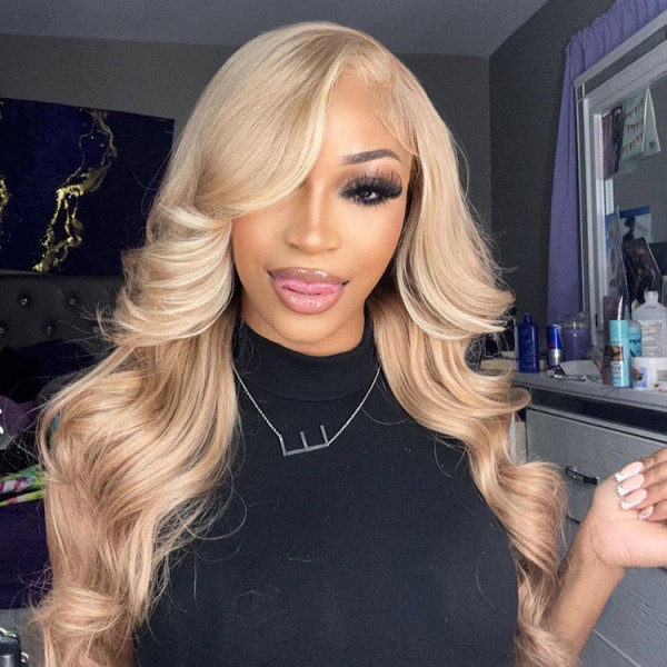 Brown Wig With Blonde Highlights