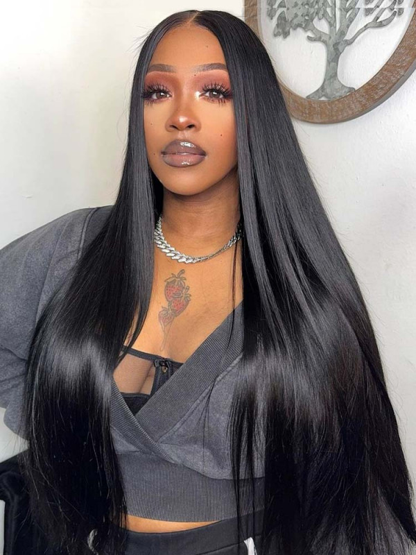 Black Straight Hair Lace Wig