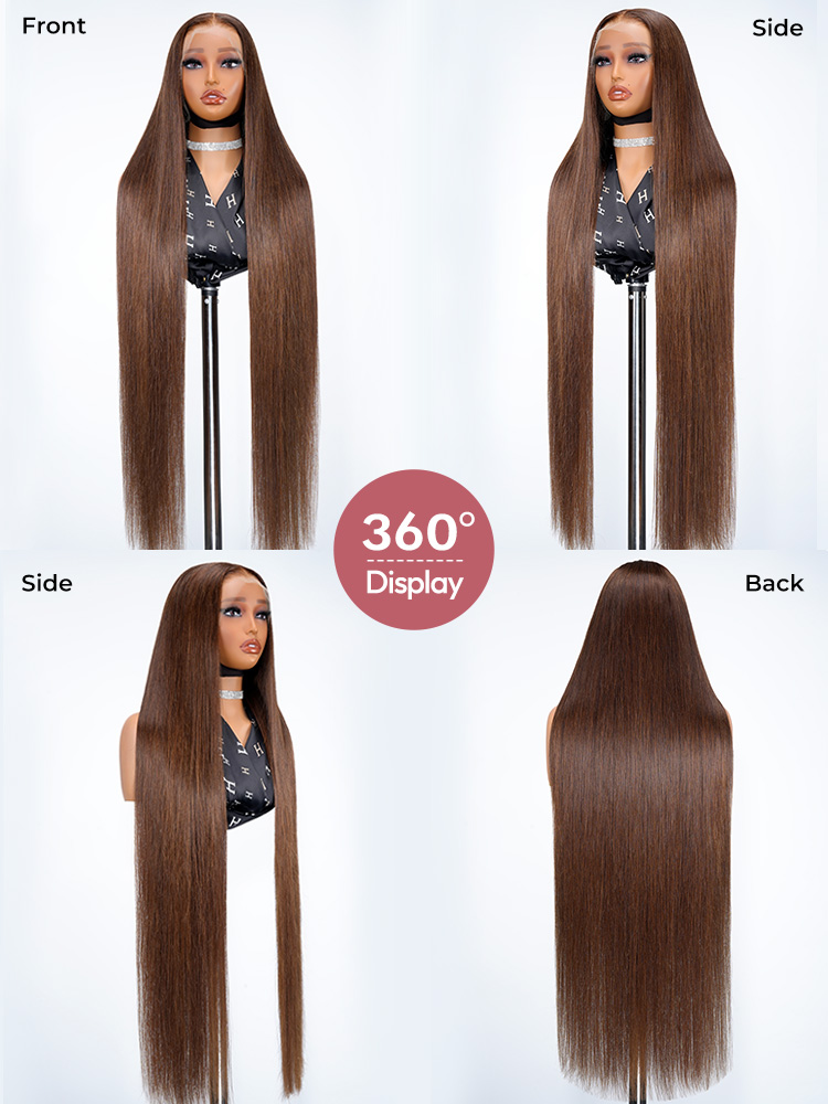 360° Display #4 Straight Long Wig