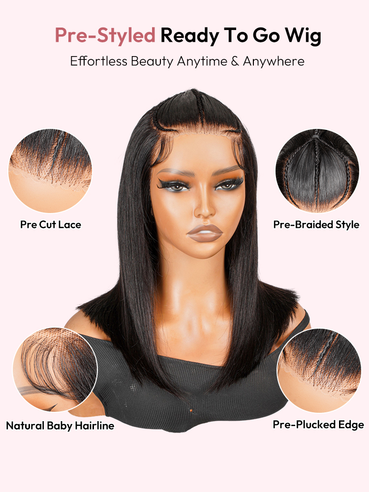 Pre Styled Ready To Go Bob Wig
