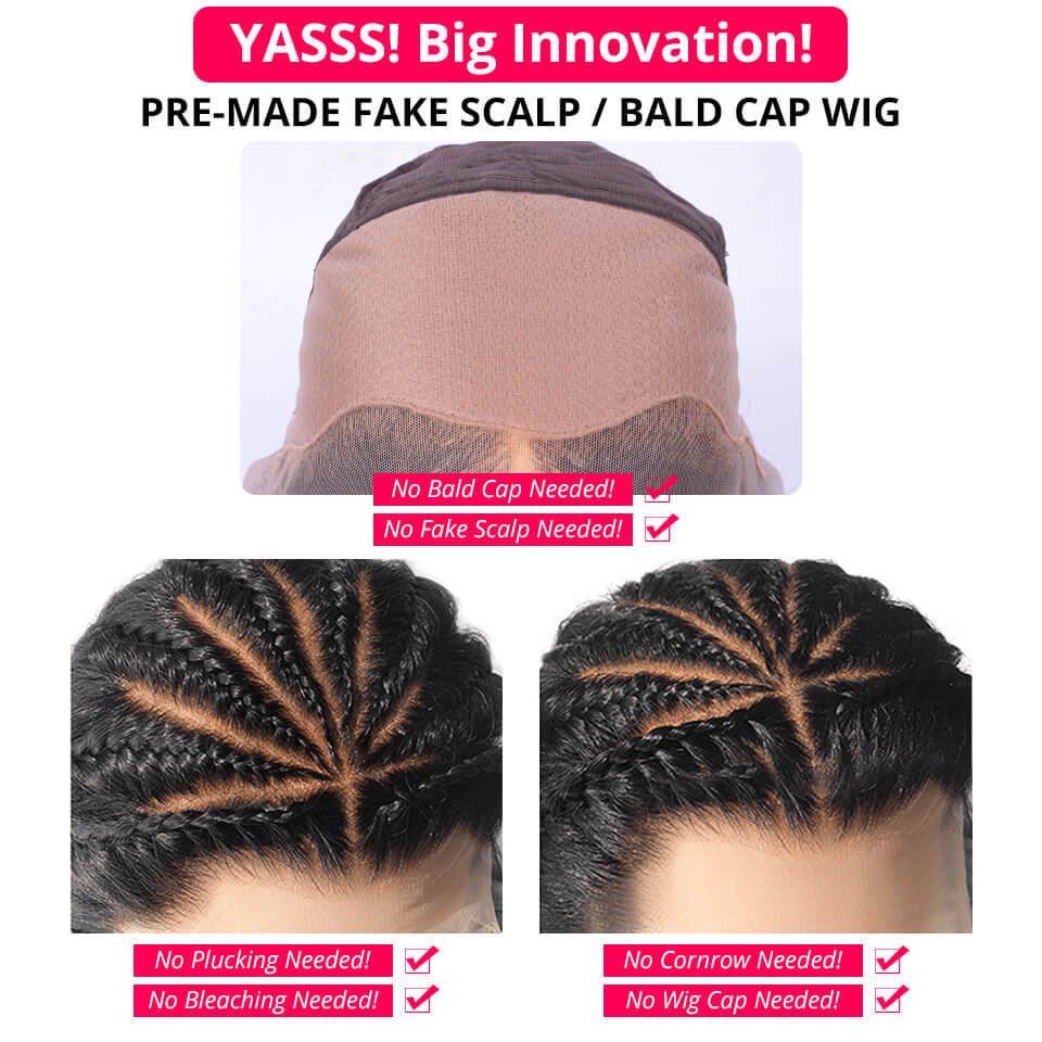 Curly Hair Fake Scalp Wigs Curly Hair Fake Scalp Wigs