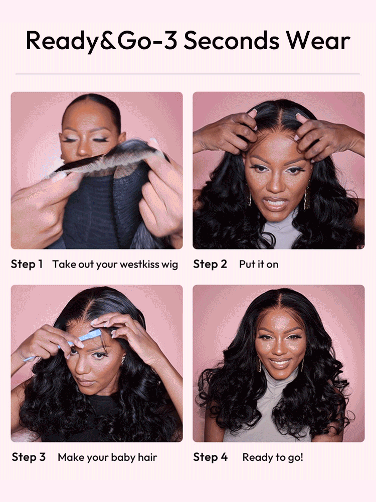 Kinky Straight Wig 3 Seconds Wear Kinky Straight Wig 3 Seconds Wear