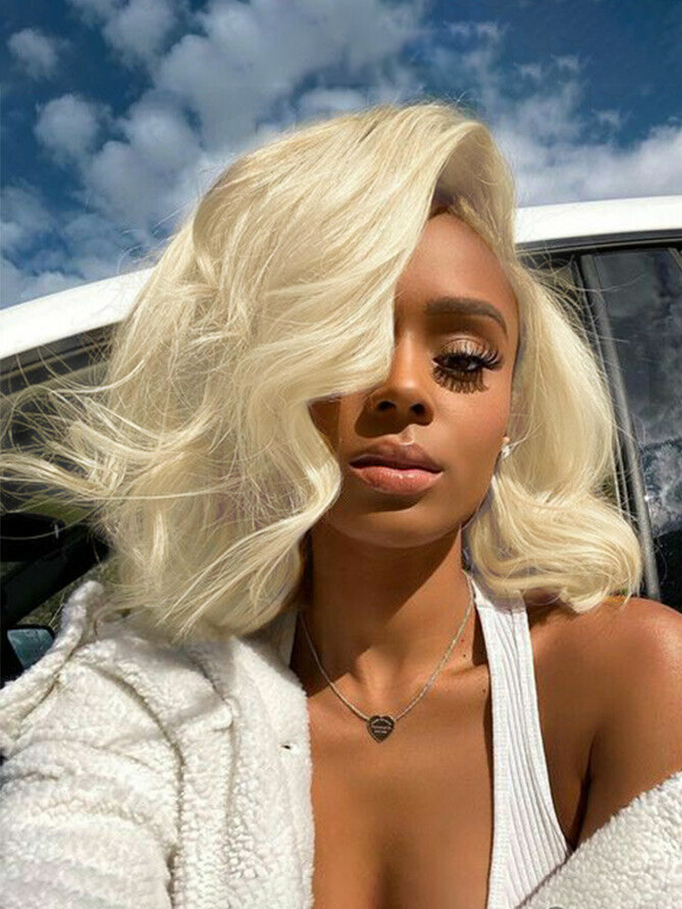 613 Blonde Bob With Body Wave Wigs