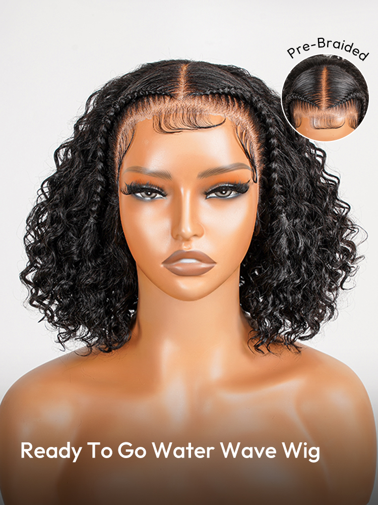 Ready To Go Water Wave Wig With Natural Black Ready To Go Water Wave Wig With Natural Black