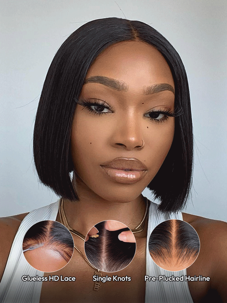 Short Bob Wig With Single Knots Short Bob Wig With Single Knots