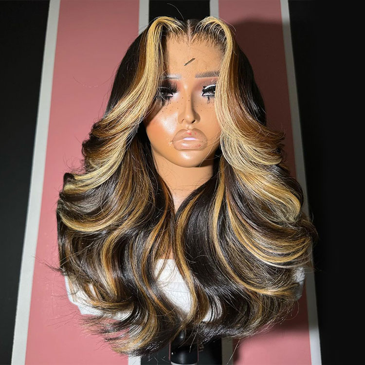 Honey Blonde Highlights Wig Honey Blonde Highlights Wig