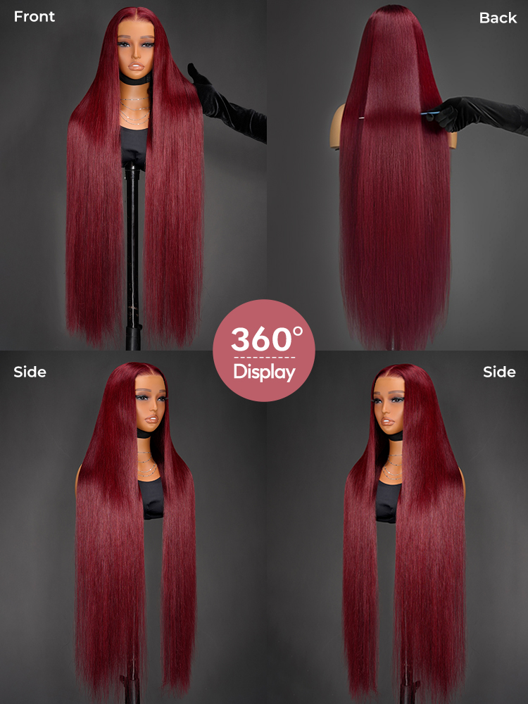 360° Display Cherry Cola Red Straight Long Wig 360° Display Cherry Cola Red Straight Long Wig