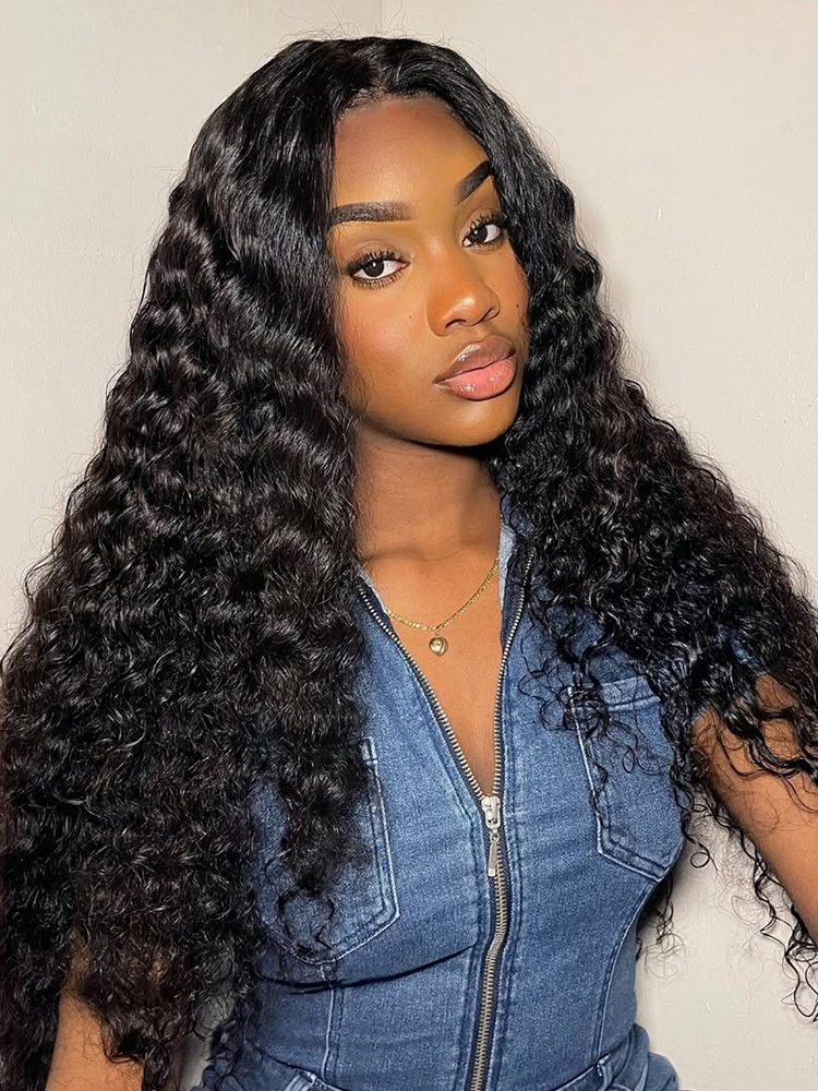 Deep Wave Wigs With Bleached Knots