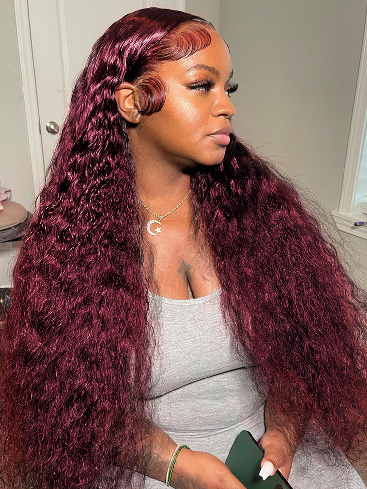 Burgundy Curly Lace Front Wigs Burgundy Curly Lace Front Wigs