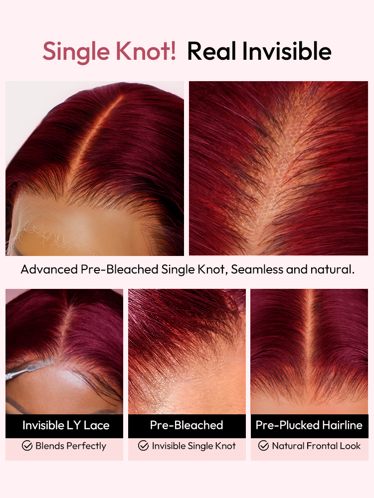 99J Burgundy Colored Lace Wigs