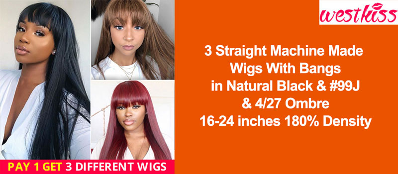 Special Deals: Pay 1 get 2 Wigs with 100% Virgin Hair on West Kiss Hair