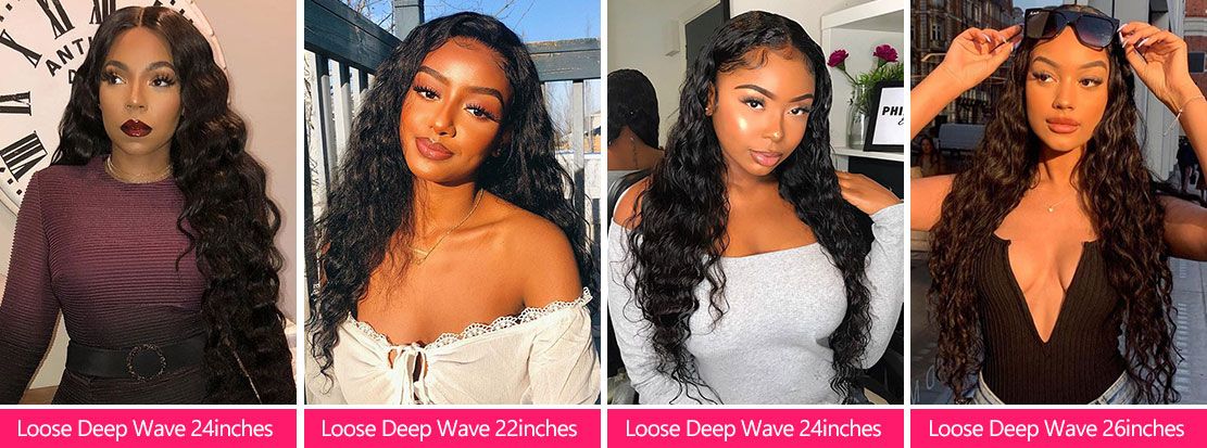 Loose Deep Wave 4x4 Lace Wigs Customer Show