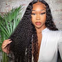 curly lace front wig