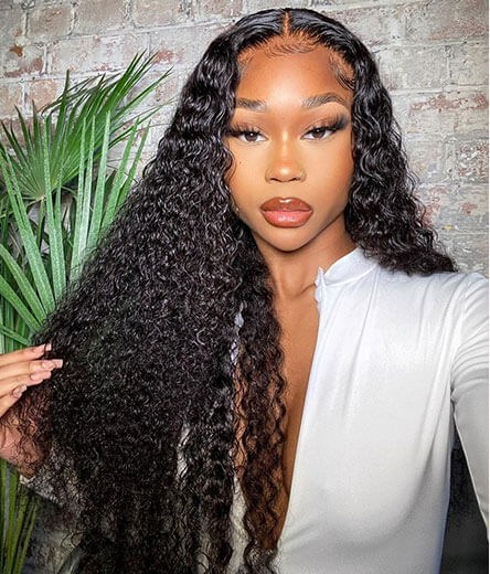 Curly lace front wig